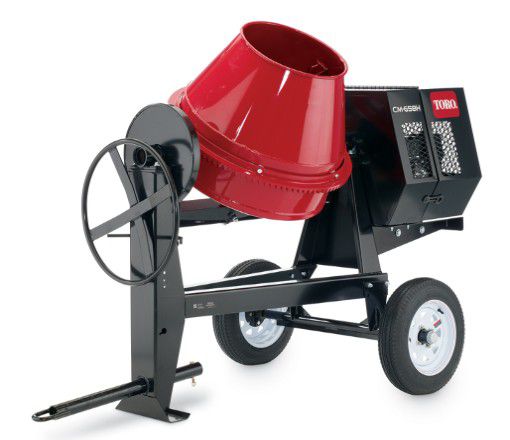 Toro concrete mixer on white background