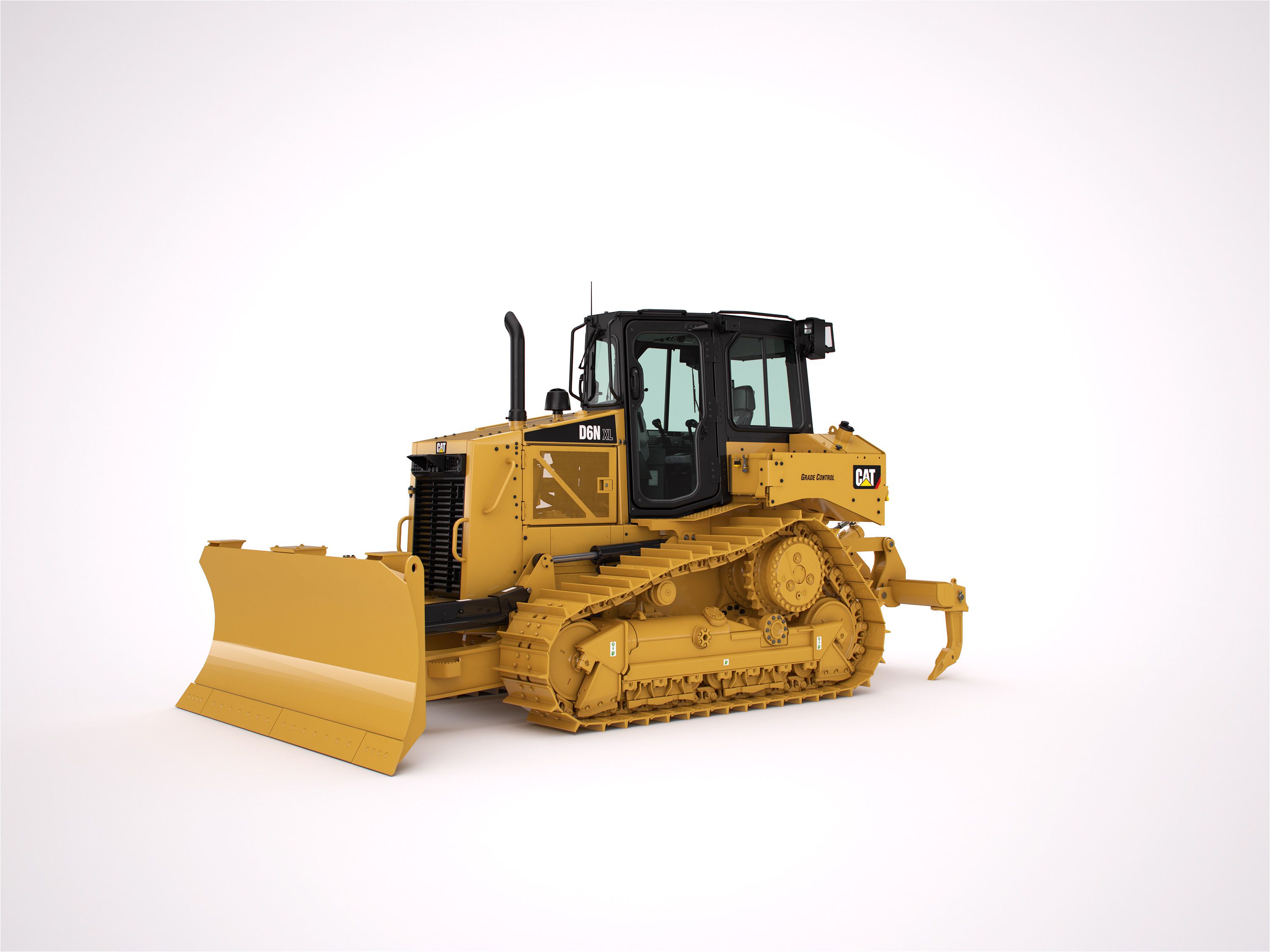 CAT dozer on white background