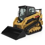 CAT multi terrain loader on white background