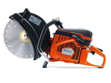 Husqvarna saw on white background