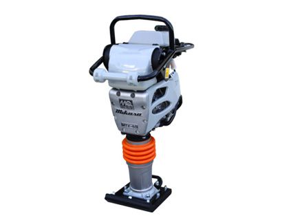 Small compactor rammer on white background