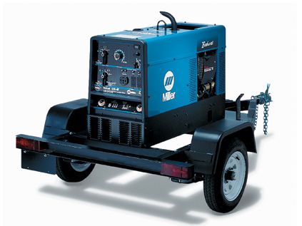 Miller Big Blue 400P welder on white background