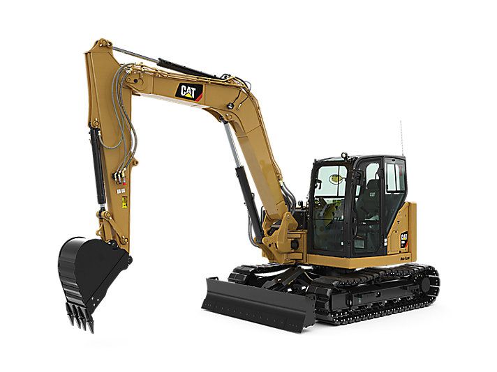 CAT 309 mini excavator on white background