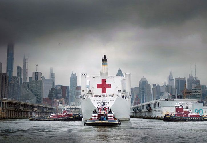 USNS Comfort In New York Harbor