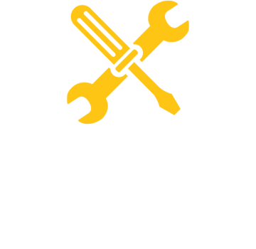 An icon of yellow tools