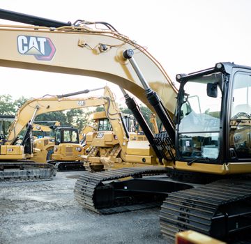 Cat excavators and heavy machinery
