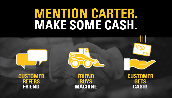 When you refer Carter to your friends and they buy a machine you will get rewarded cash
