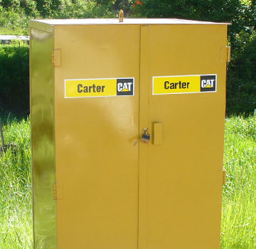 A yellow Carter Cat Drop Box