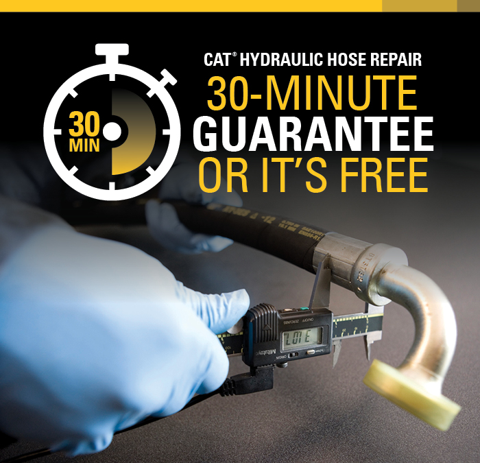 Cat Hydraulic Hose Repair 30-Minute Guarantee or It's Free