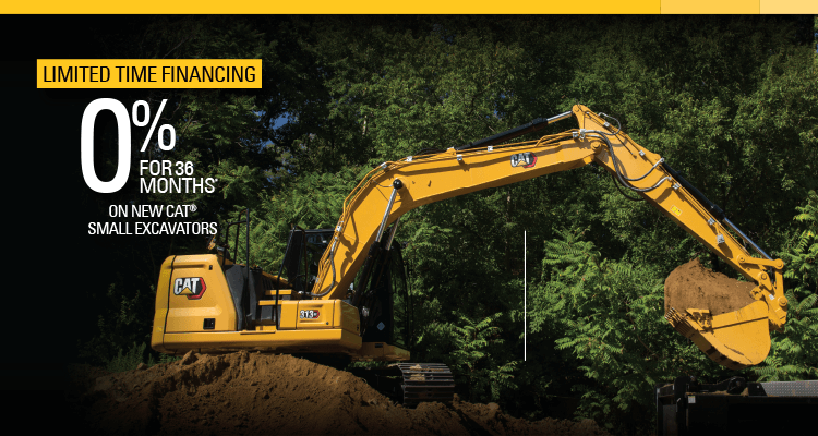 Small Excavator Promotion 0% for 36 Months