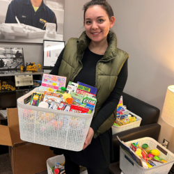Carter Machinery Staff Member with Easter Basket