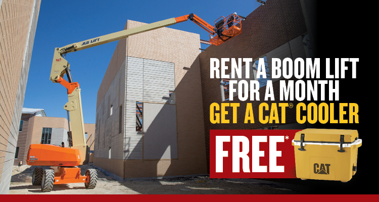 Rent a Boom Lift Get a Cat Cooler Free