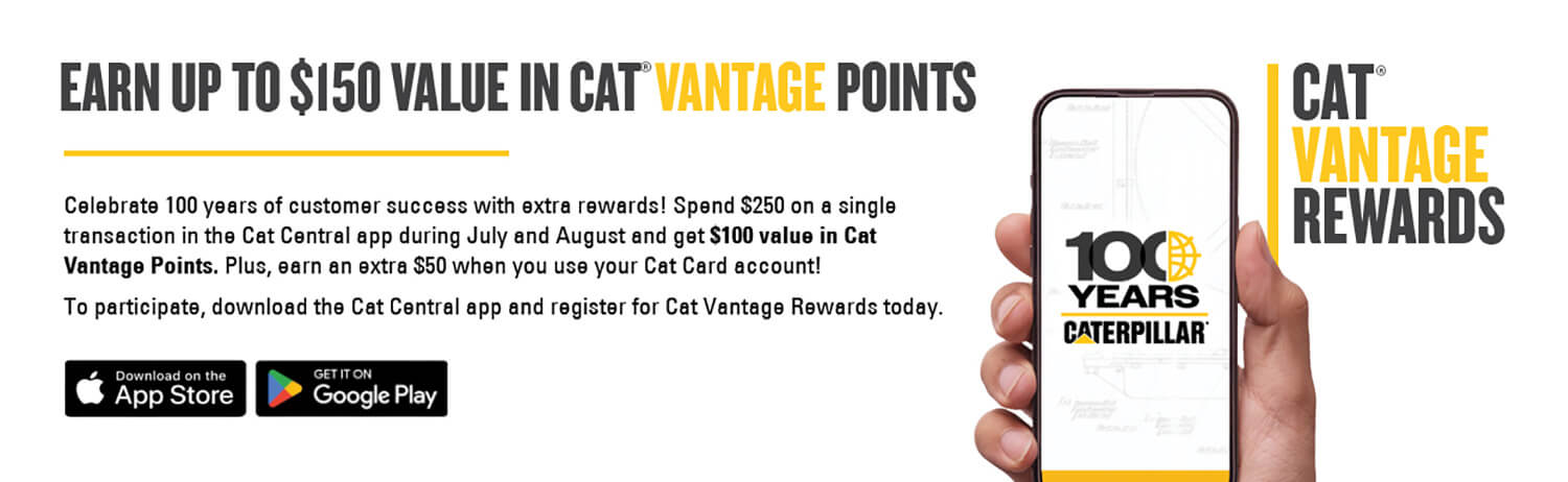 Cat Vantage Rewards Program Banner